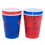 Jogo Com 4 Copos Superman 3d 400ml