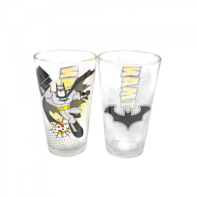 Jogo Batman Com Dois Copos De Vidro 450ml