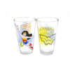 Jogo 2 Copos Mulher Maravilha Vidro 450ml