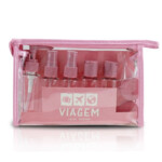 Kit De Frascos Viagem De 10 Peças Jacki Design Rosa