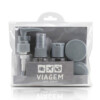 Kit De Frascos Viagem De 7 Peças Jacki Design Cinza