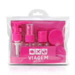Kit De Frascos Viagem De 7 Peças Jacki Design Pink