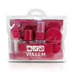 Kit De Frascos Viagem De 7 Peças Jacki Design Vinho