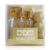Kit De Frascos Viagem De 9 Peças Jacki Design Bege