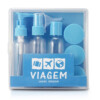 Kit De Frascos Viagem De 9 Peças Jacki Design Celeste