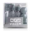 Kit De Frascos Viagem De 9 Peças Jacki Design Cinza