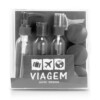 Kit De Frascos Viagem De 9 Peças Jacki Design Preta