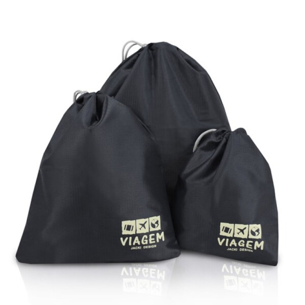 Kit Organizador De Malas De 3 Peças Jacki Design Preta