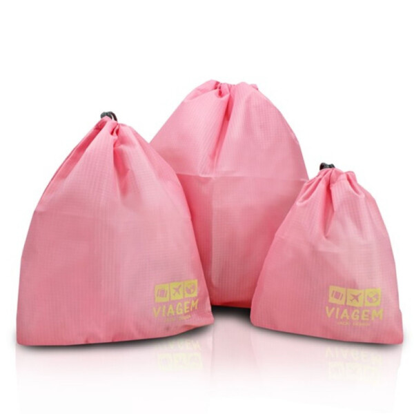 Kit Organizador De Malas De 3 Peças Jacki Design Rosa