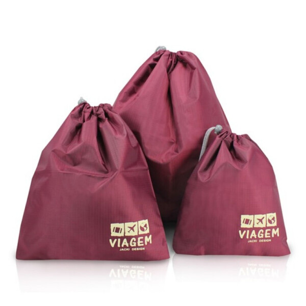 Kit Organizador De Malas De 3 Peças Jacki Design Vinho