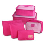 Kit Organizador De Malas De 6 Peças Jacki Design Pink