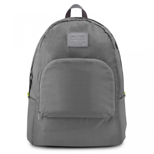 Mochila Dobrável Viagem Jacki Design Cinza