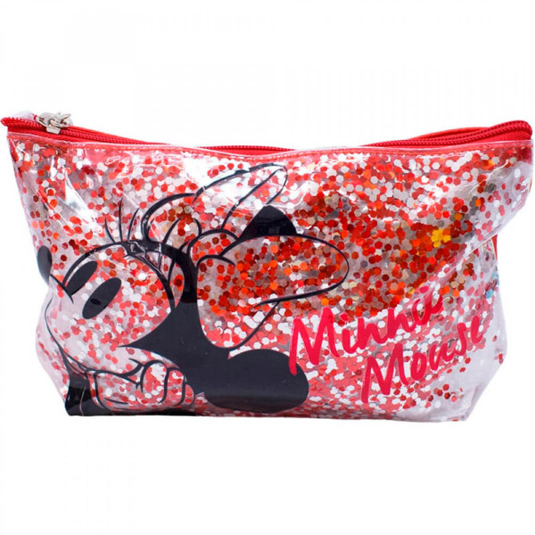 Necessaire Transparente Minnie Pensativa 13x23cm