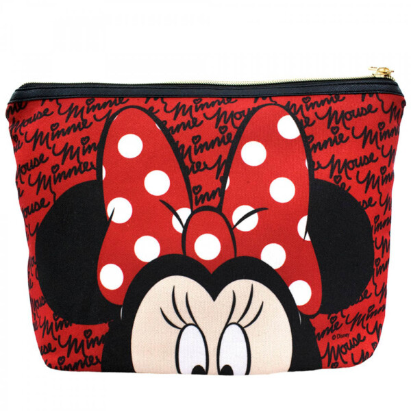 Necessaire Minnie Rosto Vermelho Assinatura