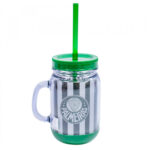 Caneca Palmeiras Tampa e Canudo 420ml