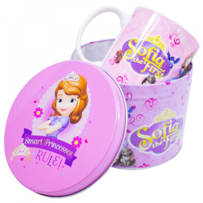 Caneca De Porcelana Na Lata Princesinha Sofia 350ml