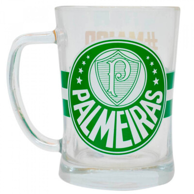 Caneca de Vidro Palmeiras Gigante 660ml