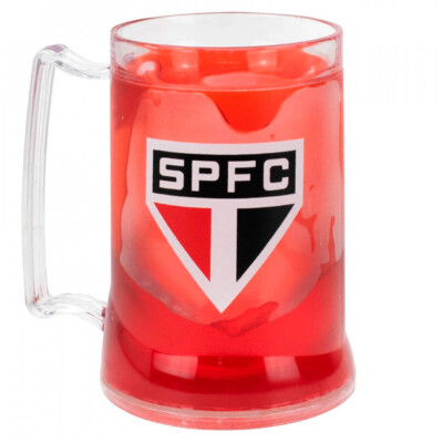Caneca Logo São Paulo De Gel Congelante Térmico 400ml