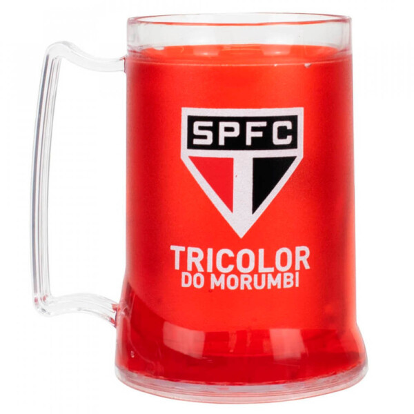 Caneca São Paulo Tricolor Gel Congelante Térmico 400ml