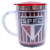 Caneca Térmica São Paulo Arredondada Com Tampa 450ml