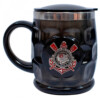 Caneca Térmica Preta Corinthians Com Tampa 500ml
