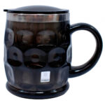 Caneca Térmica Preta Corinthians Com Tampa 500ml