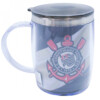 Caneca Térmica Corinthians Com Tampa Faixa 450ml