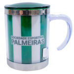 Caneca Térmica Palmeiras Com Tampa 450ml Listra