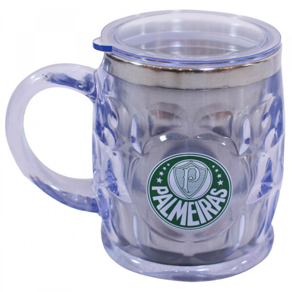 Caneca Térmica Cristal Palmeiras Com Tampa 500ml