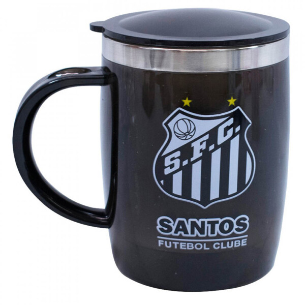 Caneca Térmica Santos Com Tampa Logo 450ml