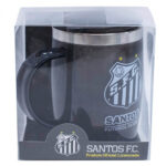 Caneca Térmica Santos Com Tampa Logo 450ml