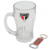 Caneca De Vidro São Paulo Com Abridor Garrafas 450ml