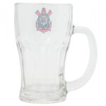 Caneca Vidro Corinthians Com Abridor Garrafas 450ml