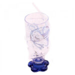 Copo Azul Com Canudo Elsa Frozen 200ml