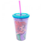 Copo Canudo Sereia Ariel 450ml