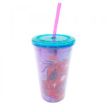Copo Canudo Sereia Ariel 450ml