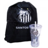 Copo Santos Com Canudo E Mochila Tipo Saco 550ml