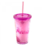 Copo Com Canudo Anna 450ml Frozen