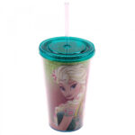 Copo Com Canudo Anna Elsa 450ml Frozen