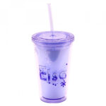 Copo Com Canudo Elsa 450ml Frozen