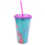 Copo Com Canudo Princesa Ariel 450ml