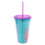 Copo Com Canudo Princesa Ariel 450ml