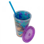 Copo Com Canudo Princesa Jasmine Aladdin 450ml