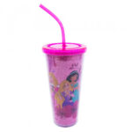 Copo Com Cubos De Gelo Princesas Flores 600ml