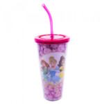 Copo Com Cubos De Gelo Princesas Rosas 600ml