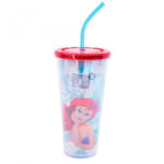 Copo Com Cubos De Gelo Sereia Ariel 600ml
