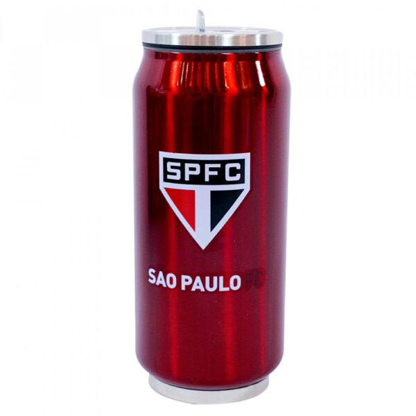 Copo De Inox São Paulo Com Canudo 350ml