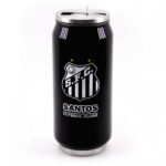 Copo De Inox Santos Com Canudo 350ml