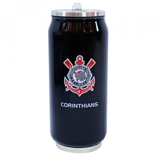 Copo De Inox Com Canudo Corinthians 350ml