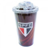 Copo De Plástico São Paulo Com Canudo 450ml